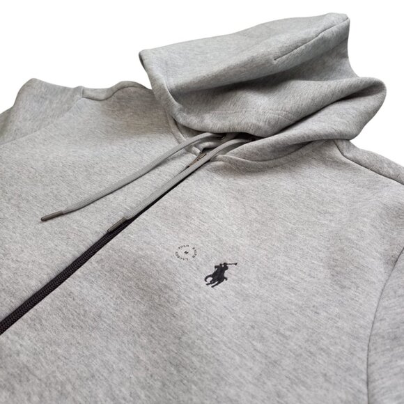 Polo Ralph Lauren Double-Knit Full-Zip Hoodie – Classic Grey Heather, Men’s Size - Picture 4 of 13